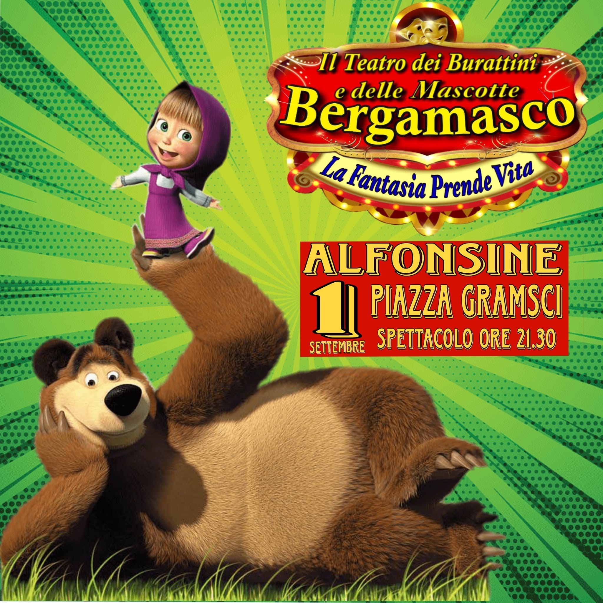 1 SETTEMBRE – TEATRO – Il Teatro dei Burattini e delle Mascotte in Piazza Gramsci