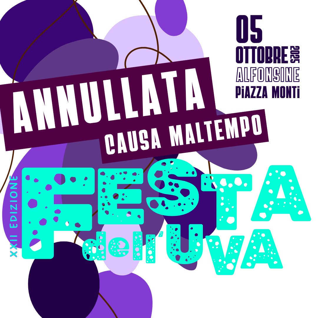 5 OTTOBRE – Festa dell’UVA – Programma del 5 OTTOBRE