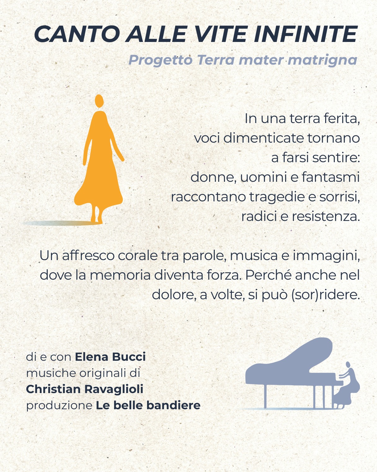14 OTTOBRE – TEATRO E MUSICA – Al Teatro Gulliver Elena Bucci con “ACQUA , canto alle vite infinite”