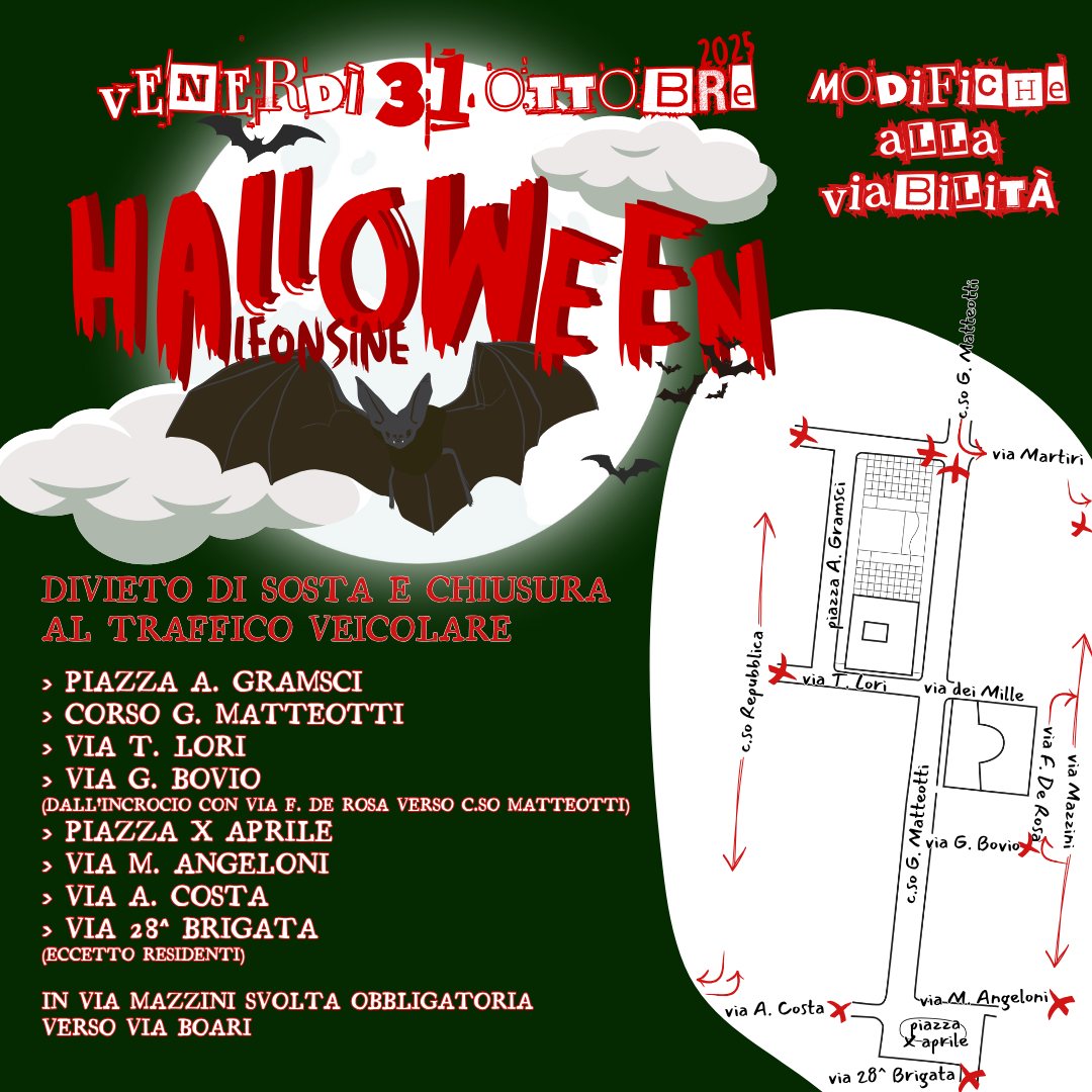 31 OTTOBRE – FESTA DI HALLOWEEN in Centro ad ALFONSINE