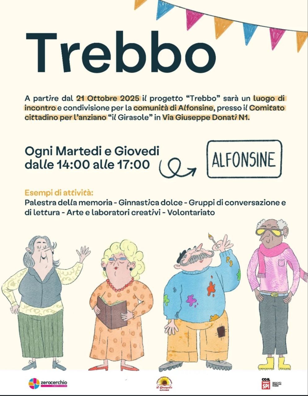 30 OTTOBRE – Tutti i Martedì e Giovedì TREBBO presso il Centro Girasole