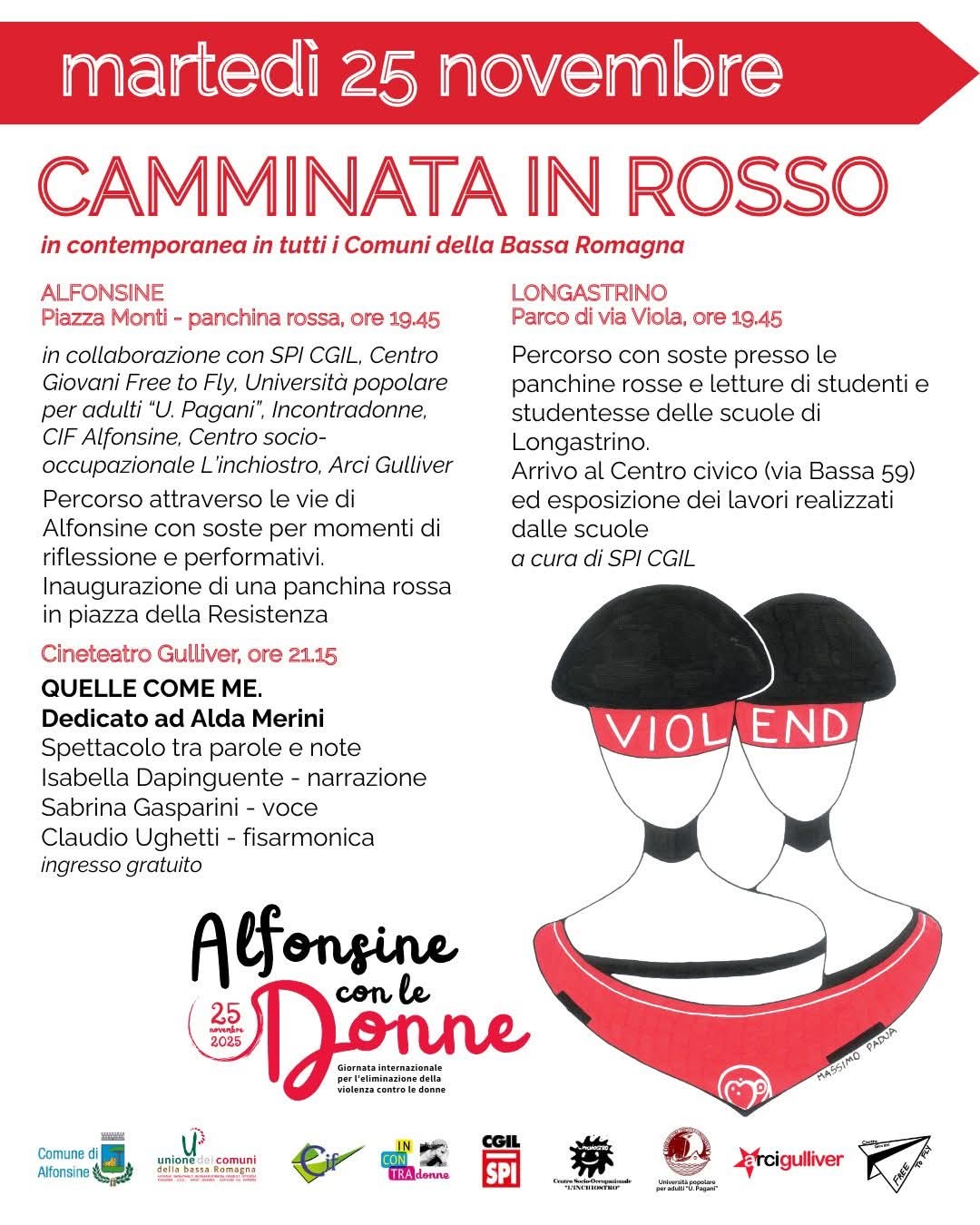 25 NOVEMBRE – EVENTI – Giornata Mondiale contro la violenza sulle donne