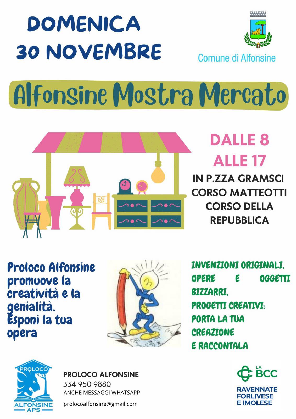 30 NOVEMBRE – Mostra Mercato a Piazza Gramscsi