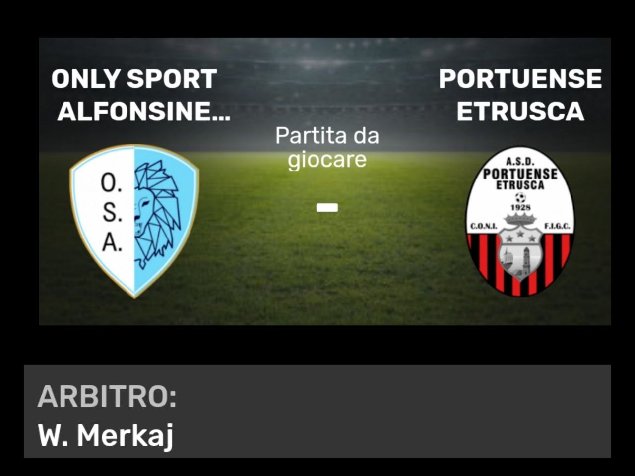 25 GENNAIO 2026 – CALCIO- Al Brigata Cremona ore 14.30 Only Sport Alfonsine Portuense Etrusca – 17 Giornata campionato di 1 Categoria