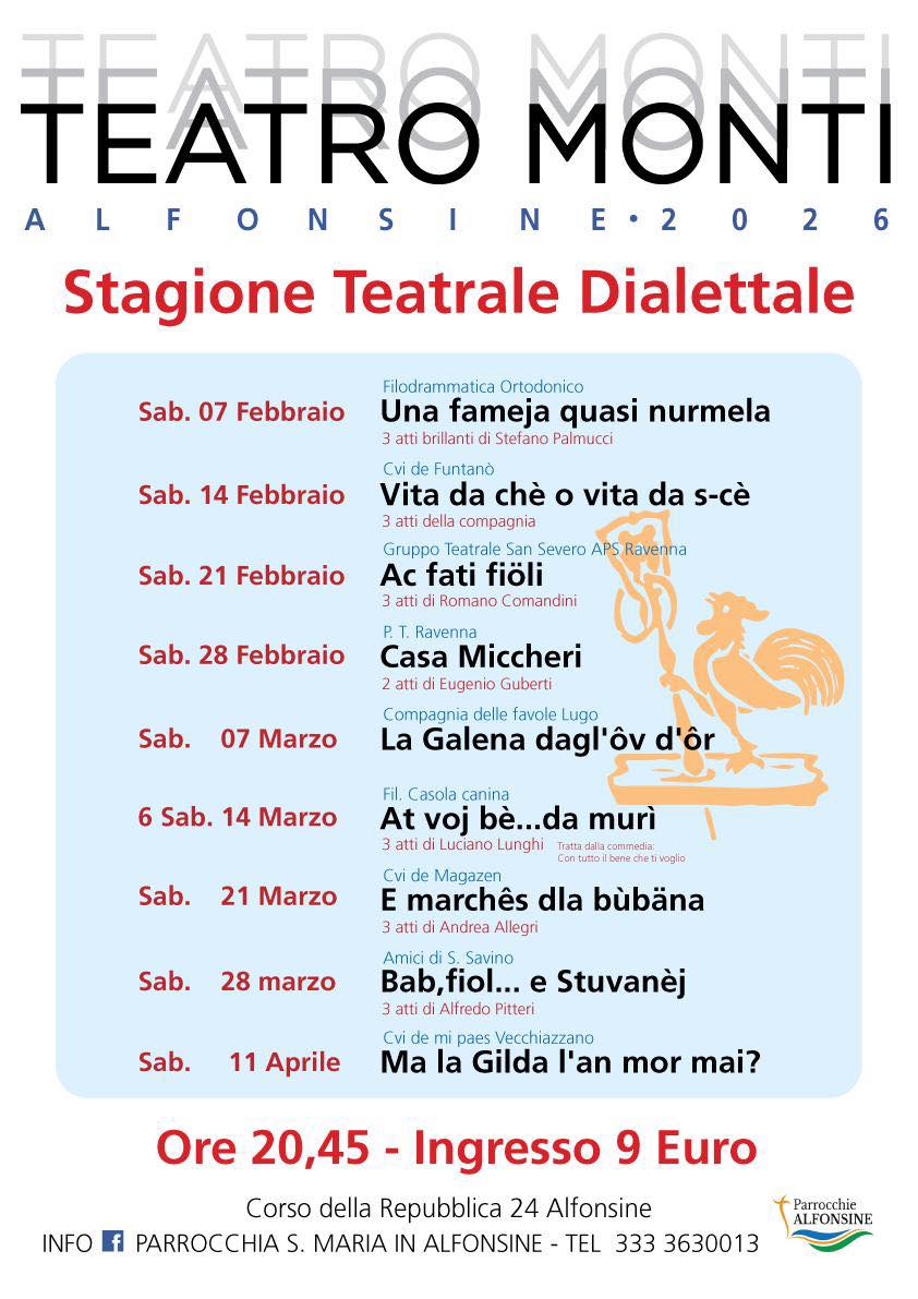 4 FEBBRAIO 2026 – Ufficializzata la Rassegna Teatrale Dialettale Al Teatro Vincenzo Monti