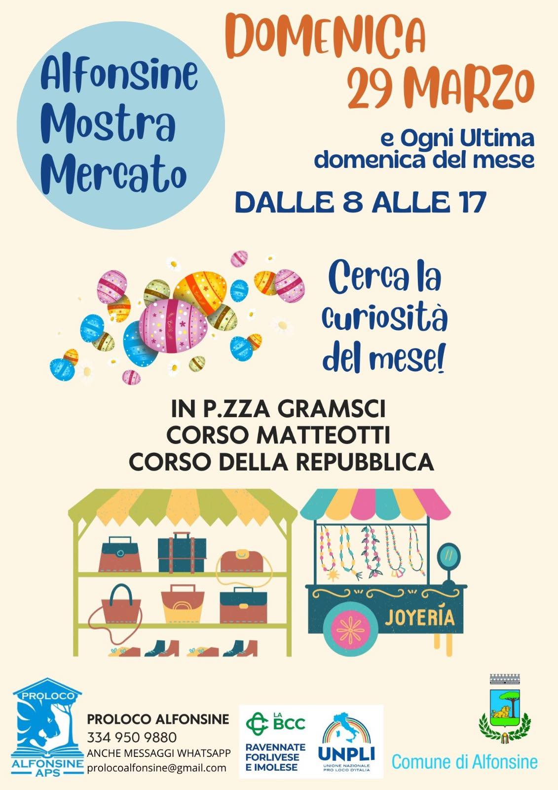 29 MARZO 2026 – In Piazza Gramsci torna la Mostra Mercato