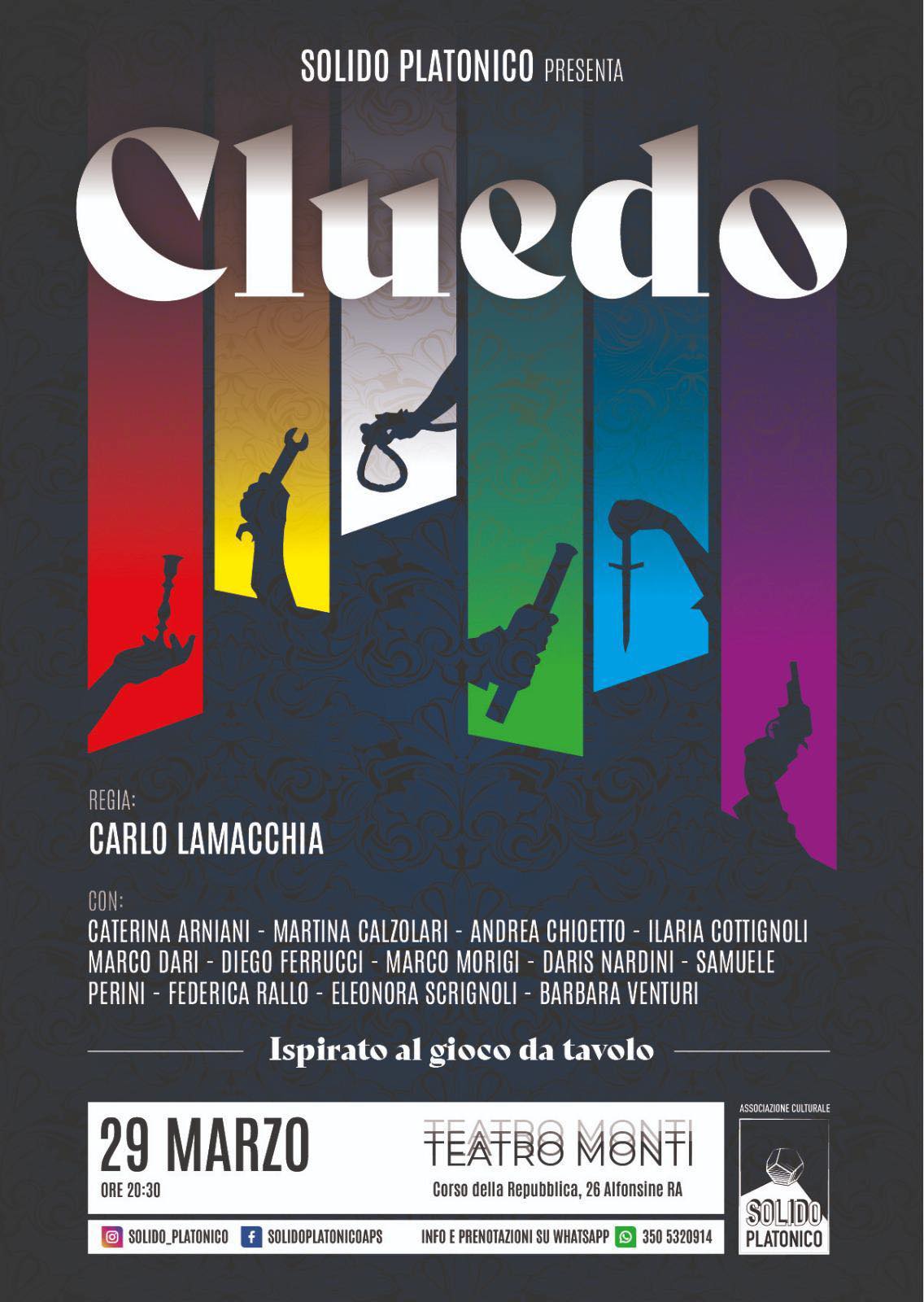 29 MARZO 2026 – TEATRO – Al Vincenzo Monti in scena “CLUEDO”