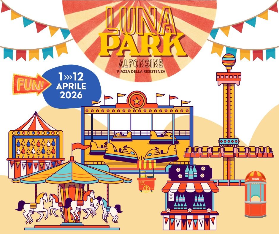 1 APRILE 2026 – EVENTI – Torna il Luna Park dal 1 al 12 Aprile in Piazza della Resistenza