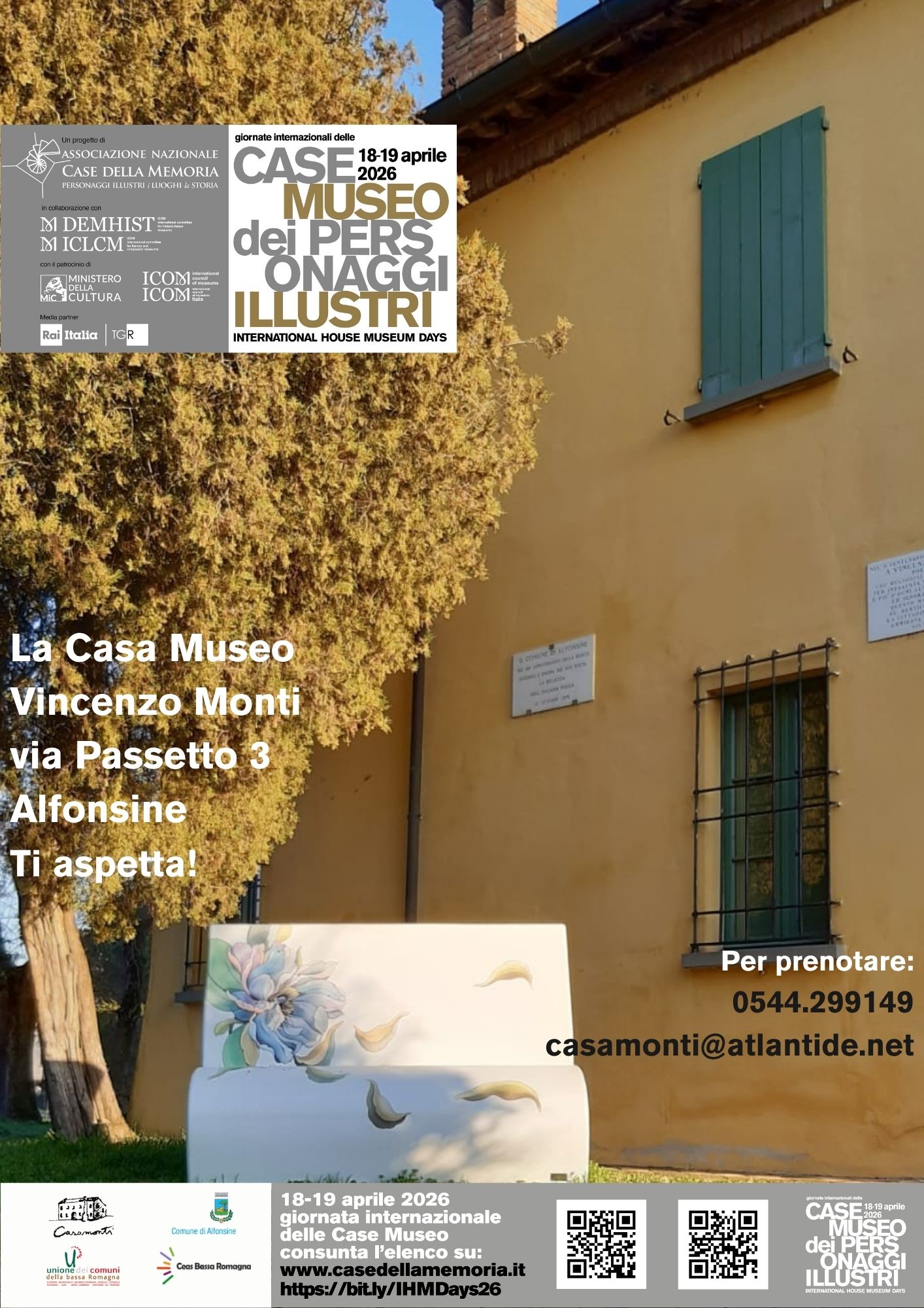 18 APRILE 2026 – Visite guidate e in autonomia nella CASA di VINCENZO MONTI