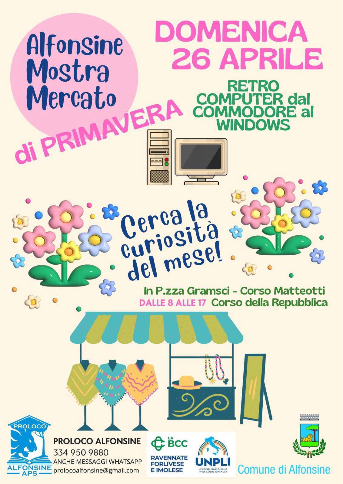 26 APRILE 2026 – In Piazza Gramsci torna la Mostra Mercato