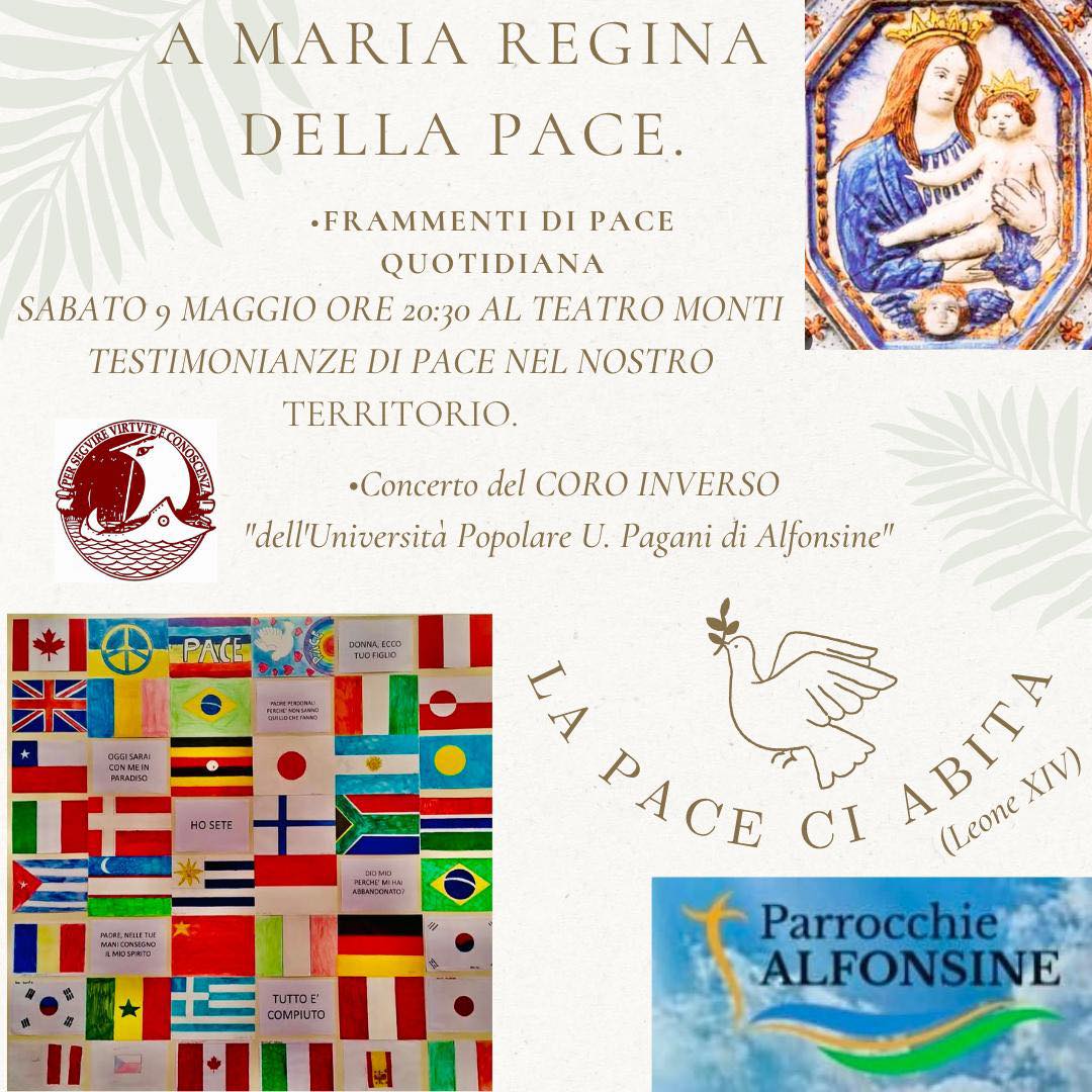 9 MAGGIO 2026 – CONCERTO – Al Teatro Vincenzo Monti – Testimonianze di pace e Musica nel nostro territorio