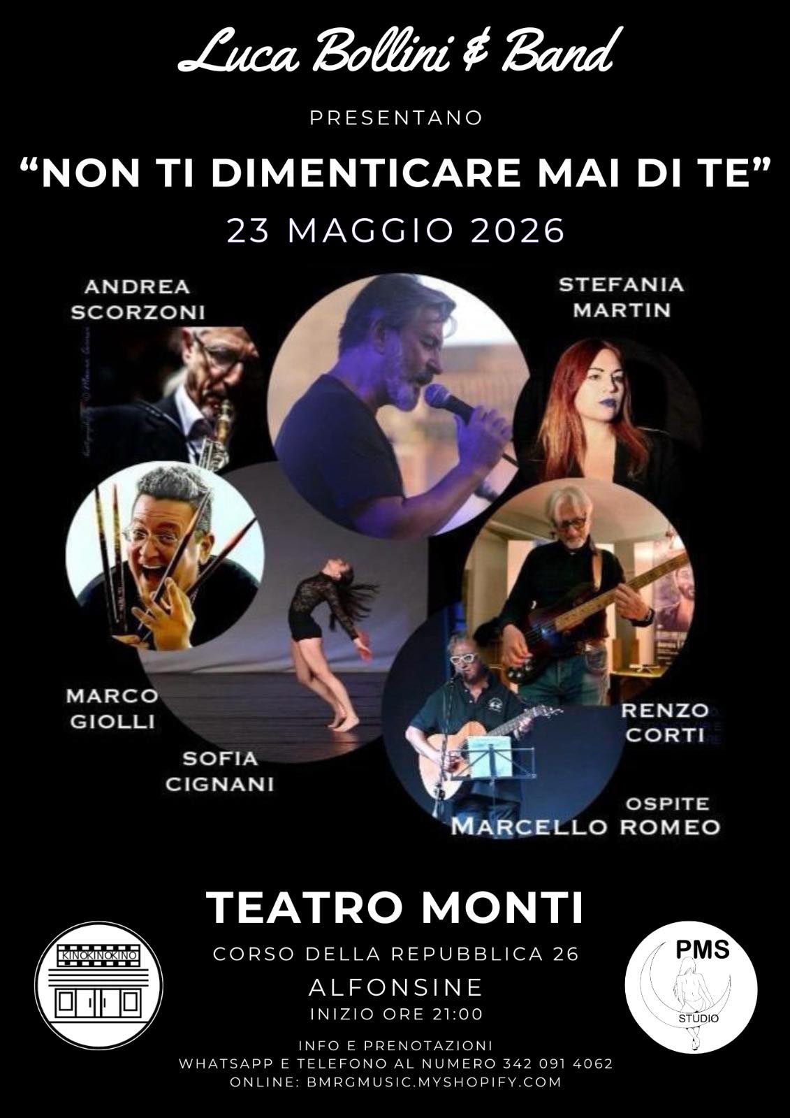 23 MAGGIO 2026 – CONCERTO – Al Teatro Vincenzo Monti Luca Bollini e Band “Non ti dimenticare mai di te”