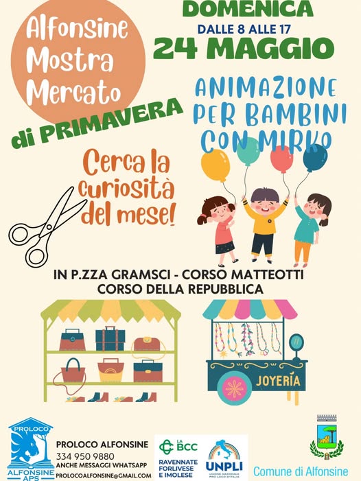 24 MAGGIO 2026 – Mostra Mercato in Piazza Gramsci