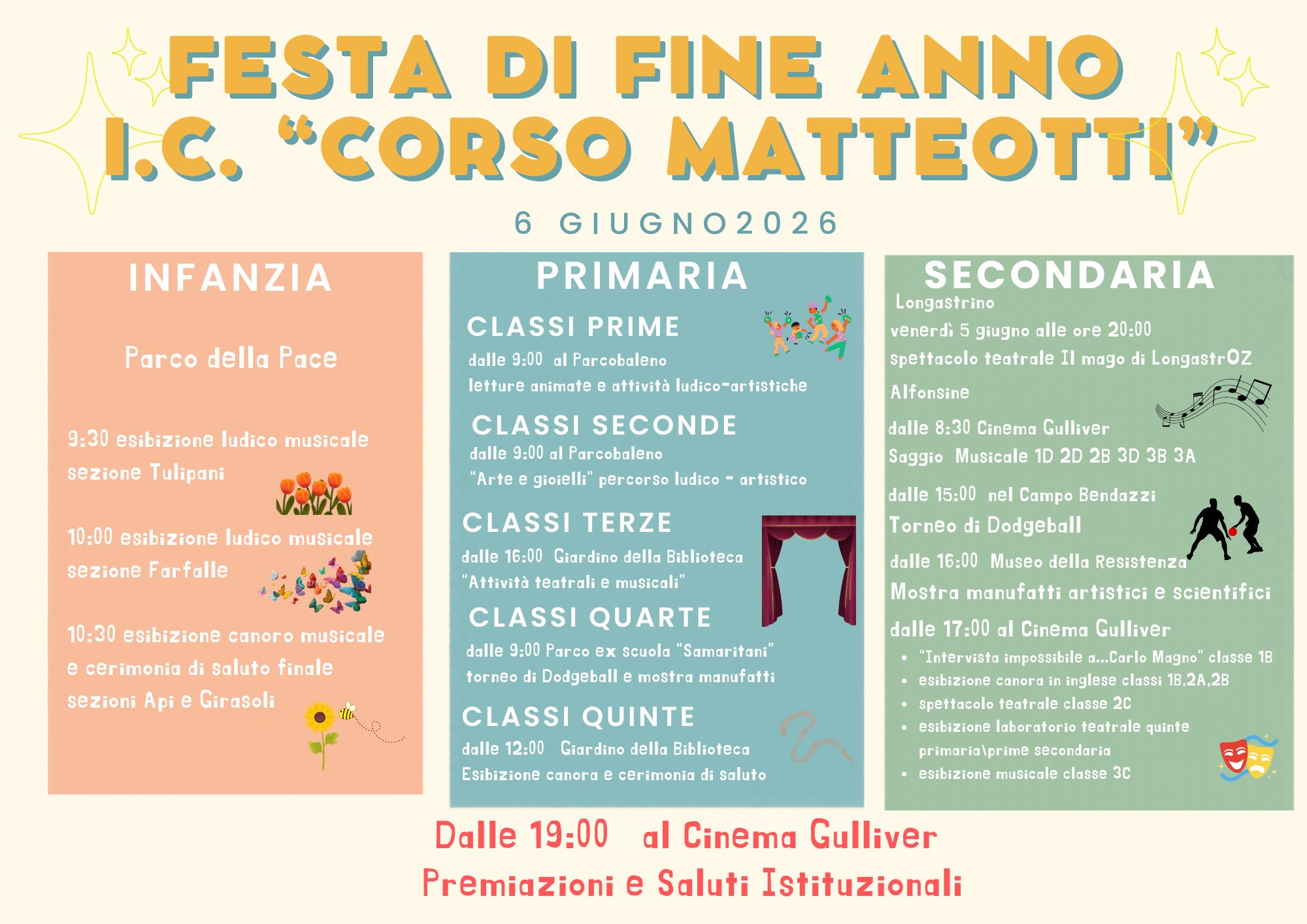 6 GIUGNO 2026 – Festa di Fine Anno dell’Istituto Comprensivo C.so Matteotti – Alfonsine