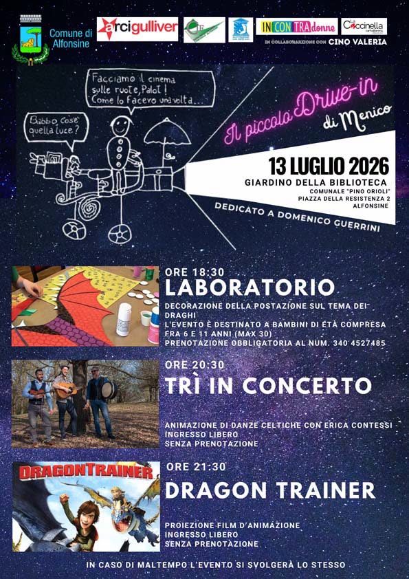 13 LUGLIO 2026 – EVENTO – Spazio ai Bambini e’ Estate nel Giardino della Biblioteca Orioli