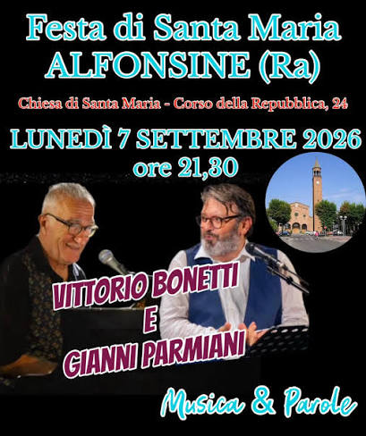 7 SETTEMBRE 2026 – EVENTO – Festa di Santa Maria – Programma odierno